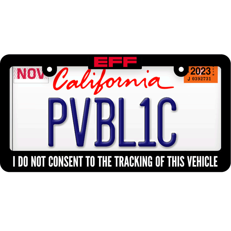 Anti License Plate Reader (ALPR) Frame